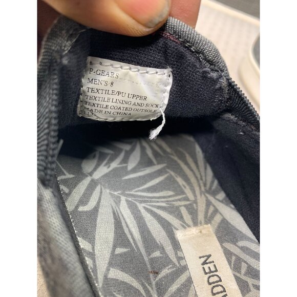 Steve Madden Mens Size 8 Gray Slip-On Shoes With Tan Accent - Picture 4 of 7